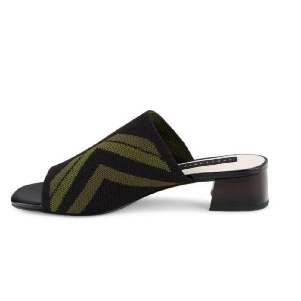 Sanctuary Rally Block Heel Mule Clog Sandals Size 8 New in Box ! Green and black - Picture 9 of 12